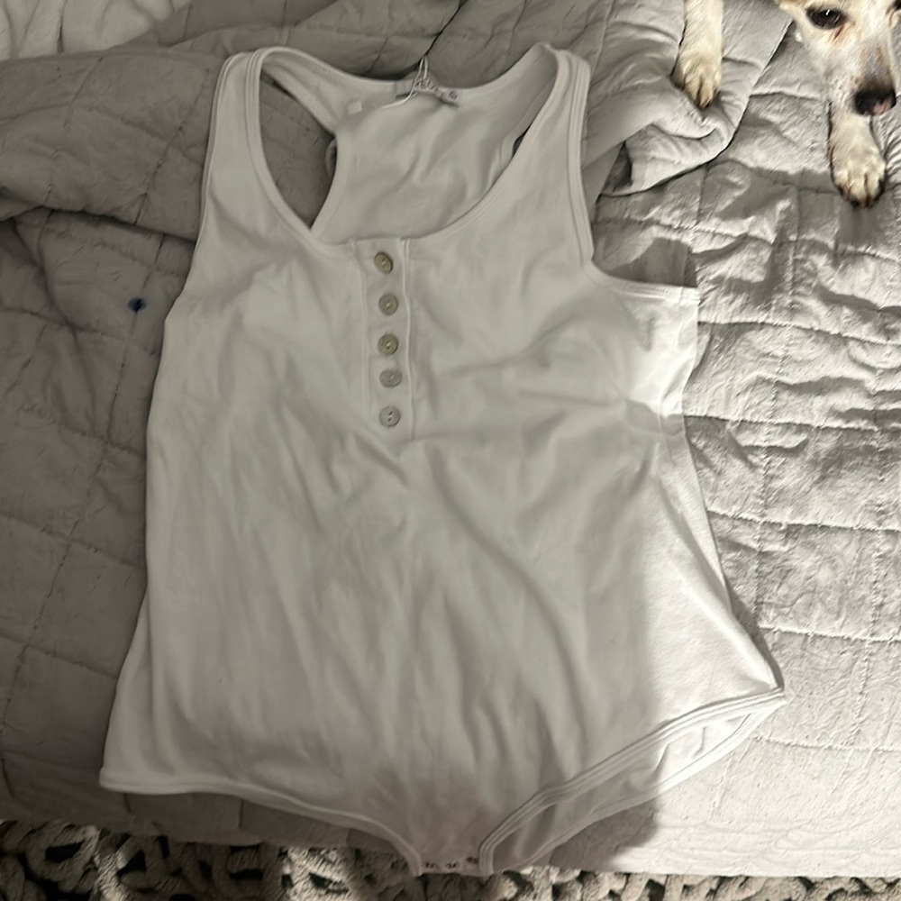 White button body suit